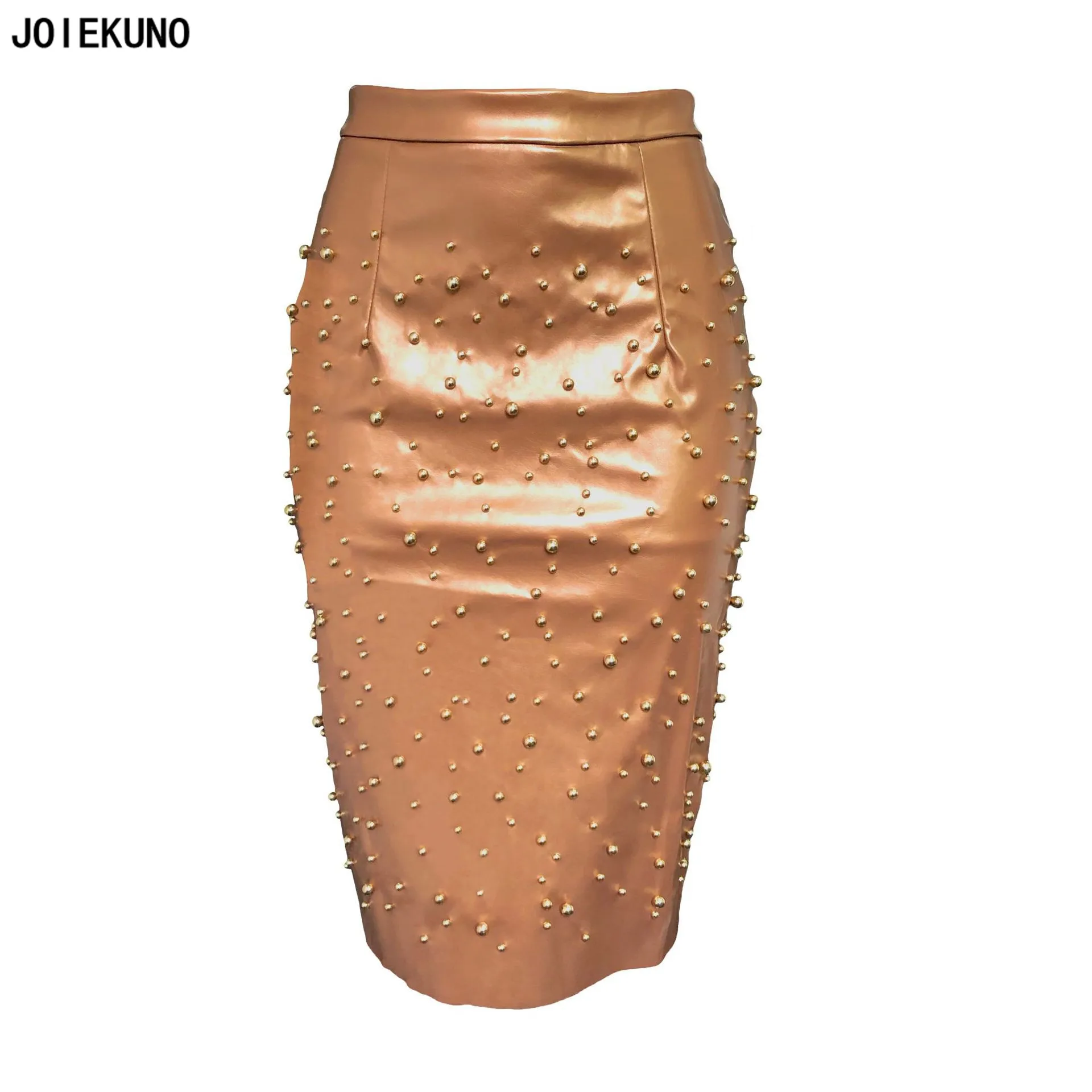 JOIEKUNO однотонная Высокая уличная мода короткая юбка женские юбки mujer moda Сексуальная Modis кнопка женские вечерние юбки CX048
