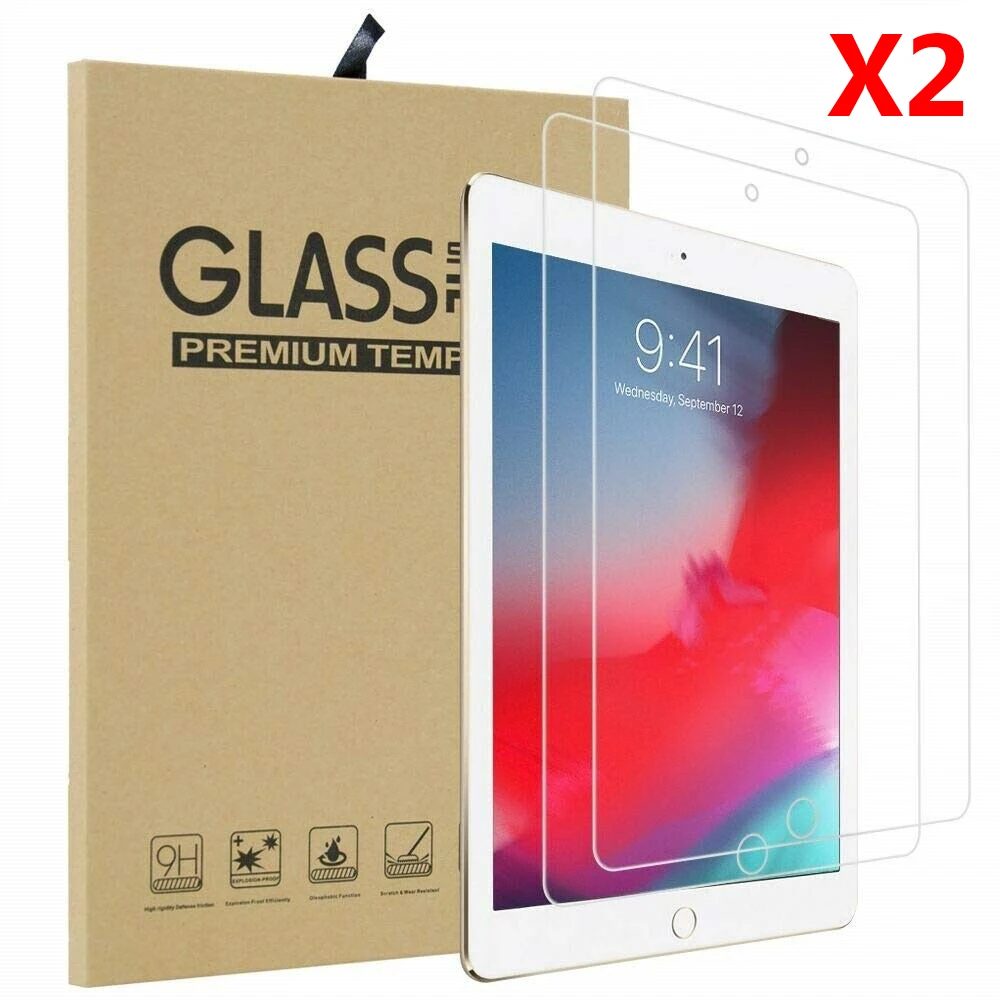 2 упаковки закаленное стекло 9H протектор экрана планшета против царапин для Apple iPad 7 поколения 10," протектор экрана