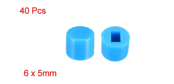 Blue 6x5 Uxcell 40 шт колпачки для переключателей Пластиковые 6x3,7/6x5/6x7/6x10 мм защелкивающиеся кнопки тактильная крышка колпачки для ключей защита простая установка - Цвет: Blue 6x5
