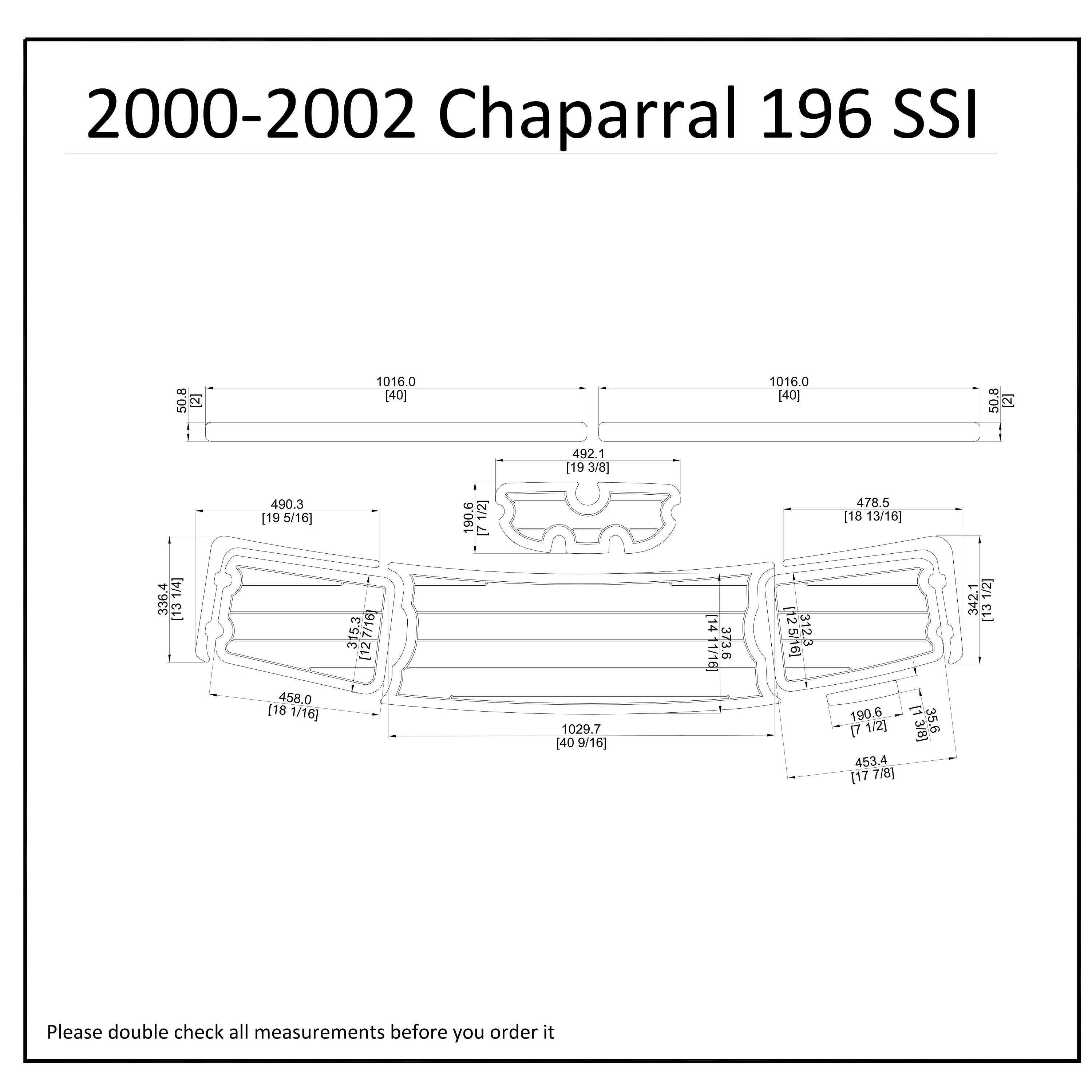 2000-2002 Chaparral 196 SSI Swim Platform Boat EVA Faux Foam Teak Deck Floor Pad |