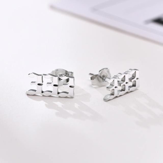 Earrings, Angel Number Earring 111 222 333 444 555 666 777 888 999, Women Earring, Christmas Gift, BFF Gift, Teacher Gift