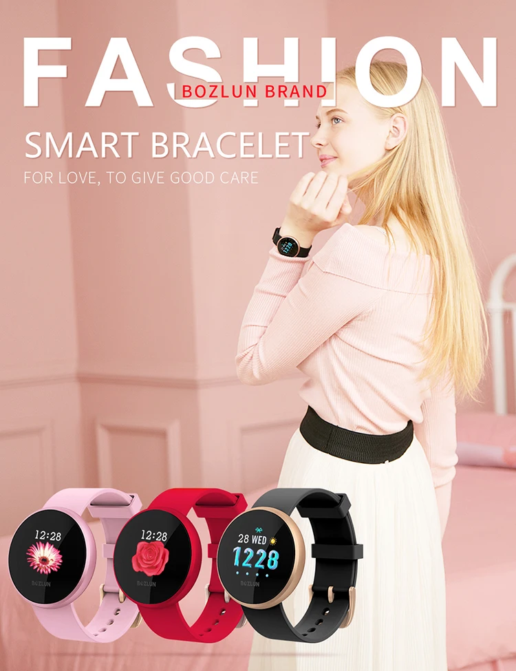 Женские Модные умные цифровые часы, женские физиологические напоминания, браслет с сердечным ритмом, калорийные красивые наручные часы B36