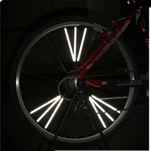 12 шт./упак. ночной езды на велосипеде для обода колеса крепление на велосипед Предупреждение световая полоса безопасности отражатель велосипедные аксессуары#2