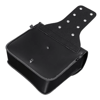 

Side Bag Saddlebags Waterproof PU Leather Black Motorcycle For Harley Sportster XL883/1200 Universal