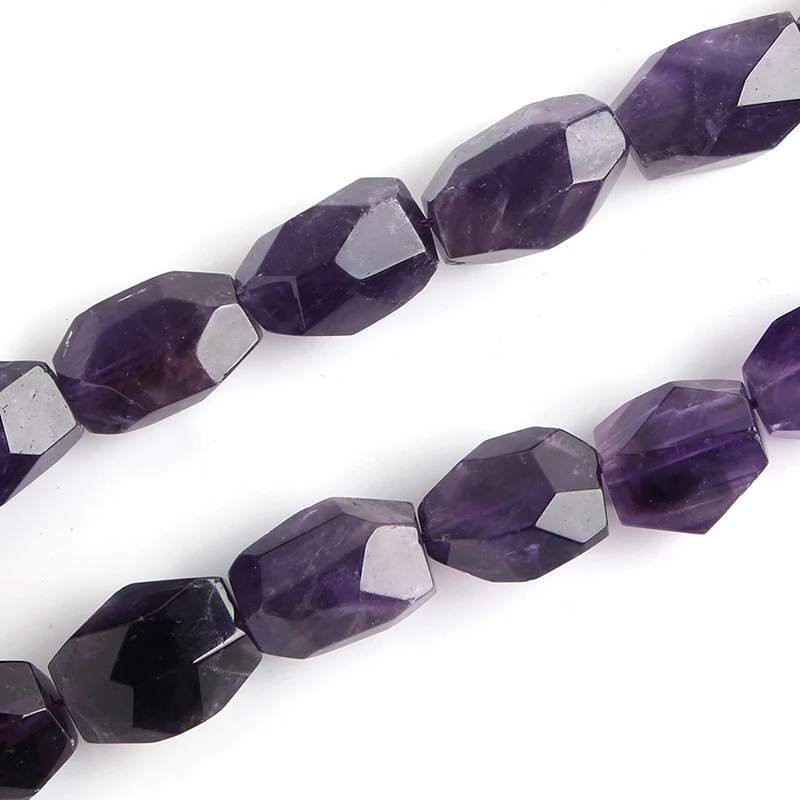 amethyst Полный 15 ''Strand натуральный Амазон Роза Prehnit тигровые глаза Граненый Овальный 17-20mmx12-15mm пробитые свободные AA кварцевые ювелирные изделия бусины - Цвет: amethyst