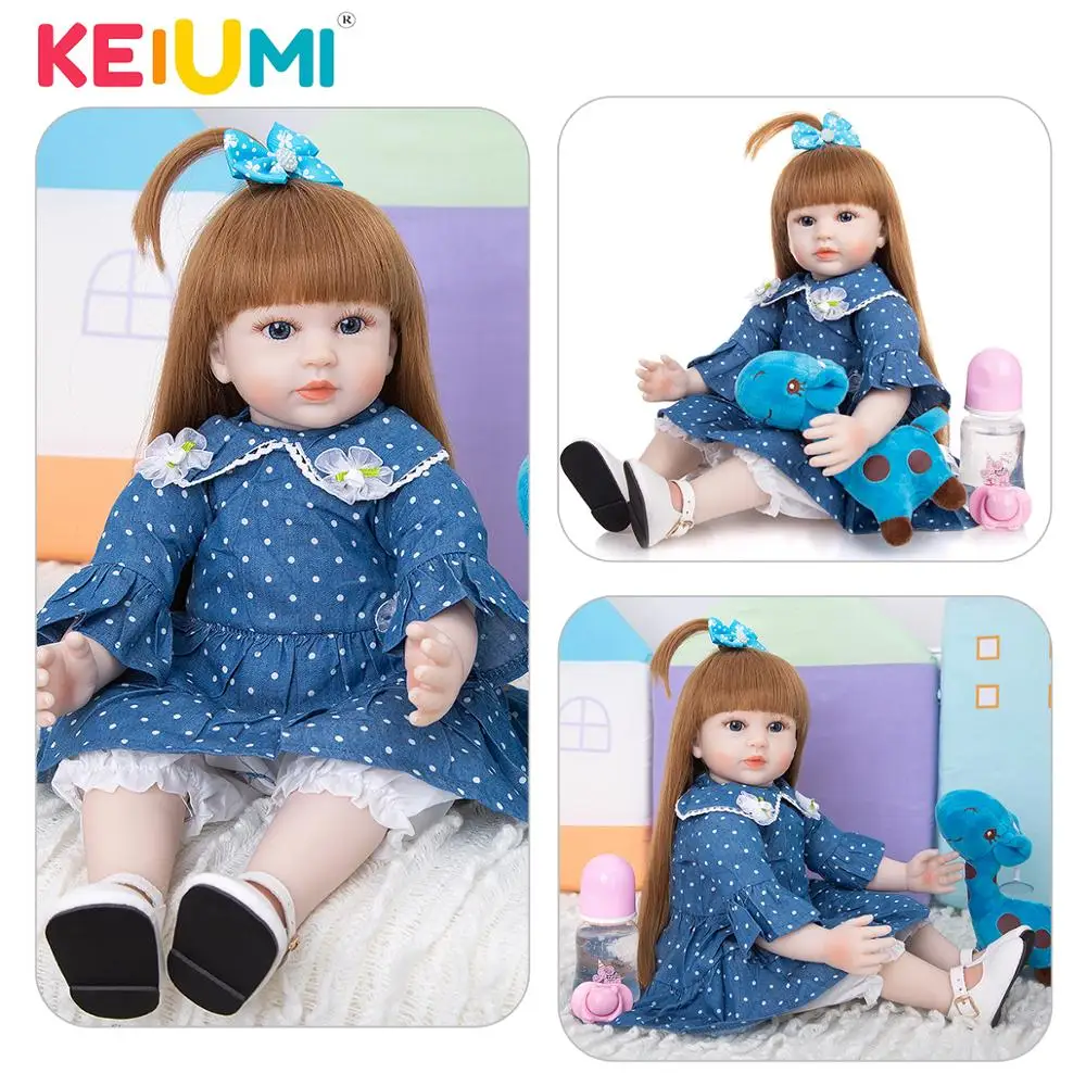 KEIUMI Новый 19 дюймов реалистичные куклы новорожденных ткань для тела милые Reborn