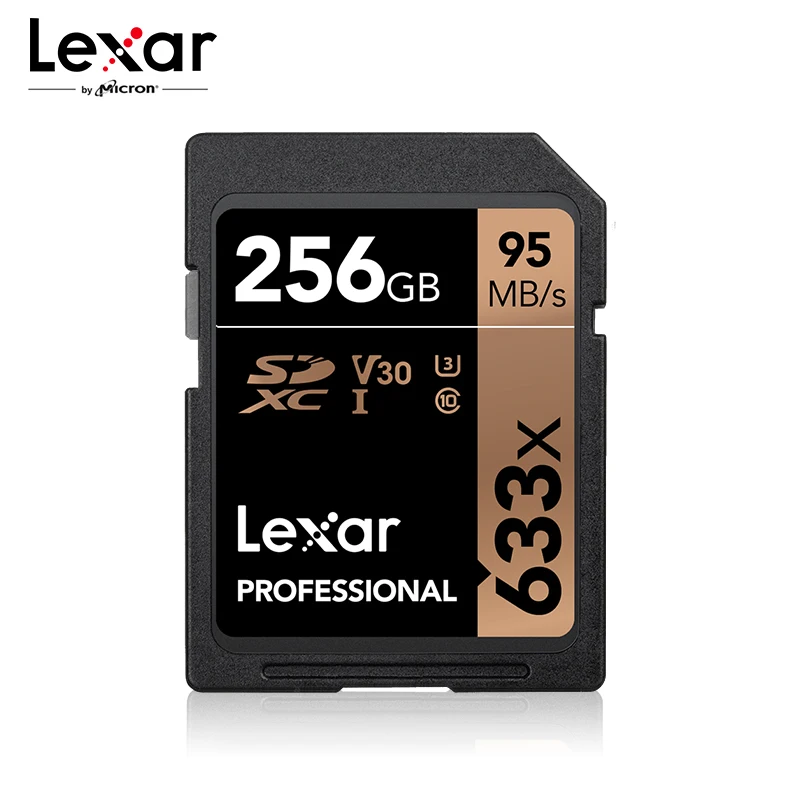 256GB Lexar 633X64G sd-карта 256 Гб карта памяти 32 Гб UHS-I флэш-карта 128 Гб 16 Гб Высокая скорость до Макс 95 м класс 10 633x для камеры - Емкость: 256GB