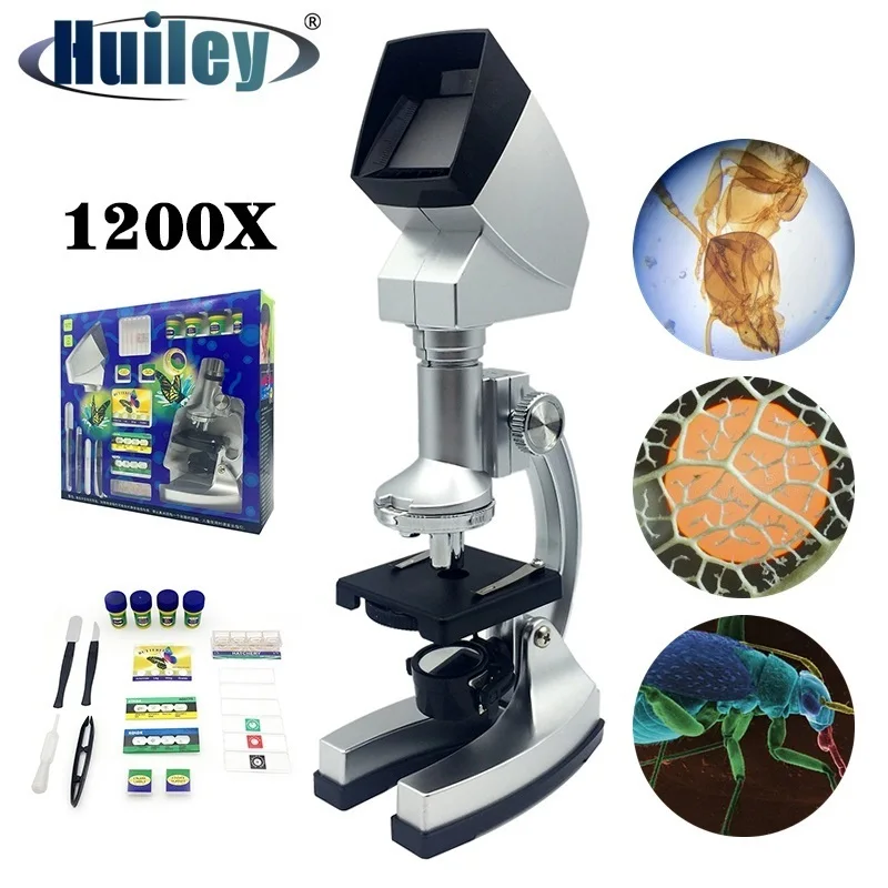 Children Student 1200X Zoom Biological Microscope with Projector PTL-1200 Hongzer Kids Microscope Science Kit with Slides Kids Science Kit Children Student 1200X Zoom Biological Microscope with Projector PTL-1200 Hongzer Kids Microscope Science Kit with Slides Kids Science Kit