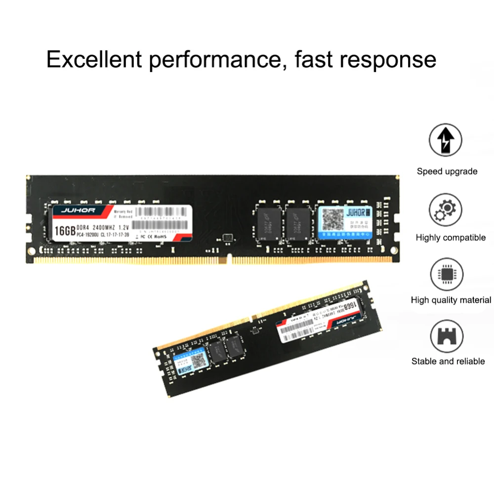 Оперативная память Juhor DDR4 4 ГБ 8 16 2400 МГц 2666 RGB для настольных ПК U DIMM 288 контактов без