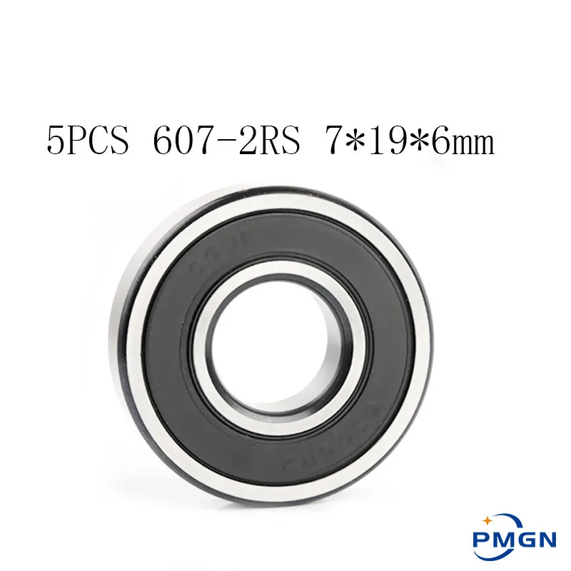 5 шт. ABEC-5 607-2RS 607 RS 2RS 607RS 7x19x6 мм миниатюрный Резиновый Герметичный шариковый