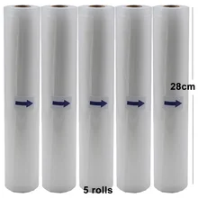 Вакуумные пакеты упаковочная машина пакеты для вакуумной упаковки машина зерна мешок для 5 рулонов/лот 28 см* 500 см