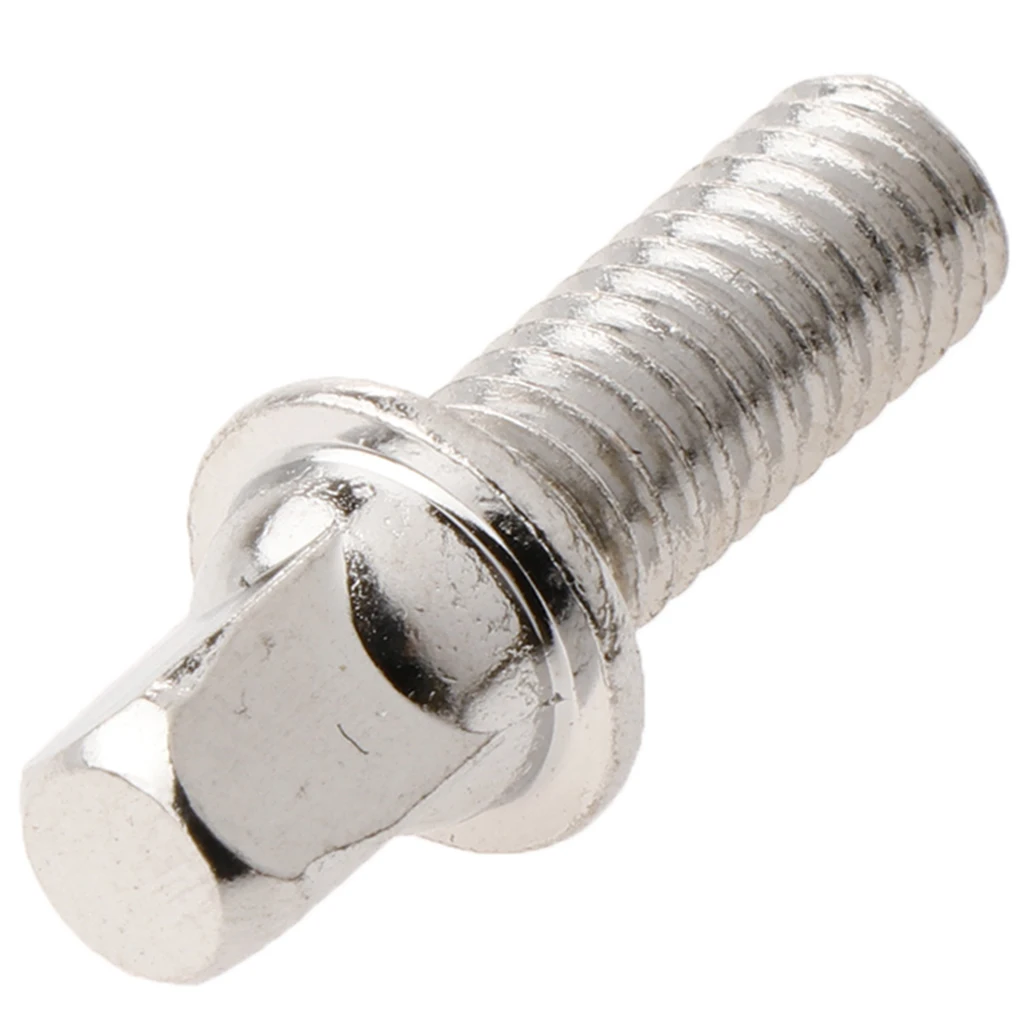 Pack of 10 Metal Square Shape Head Drum Kit Pedal Mallet Hammer Mounting Screws Silver DIY drum screws