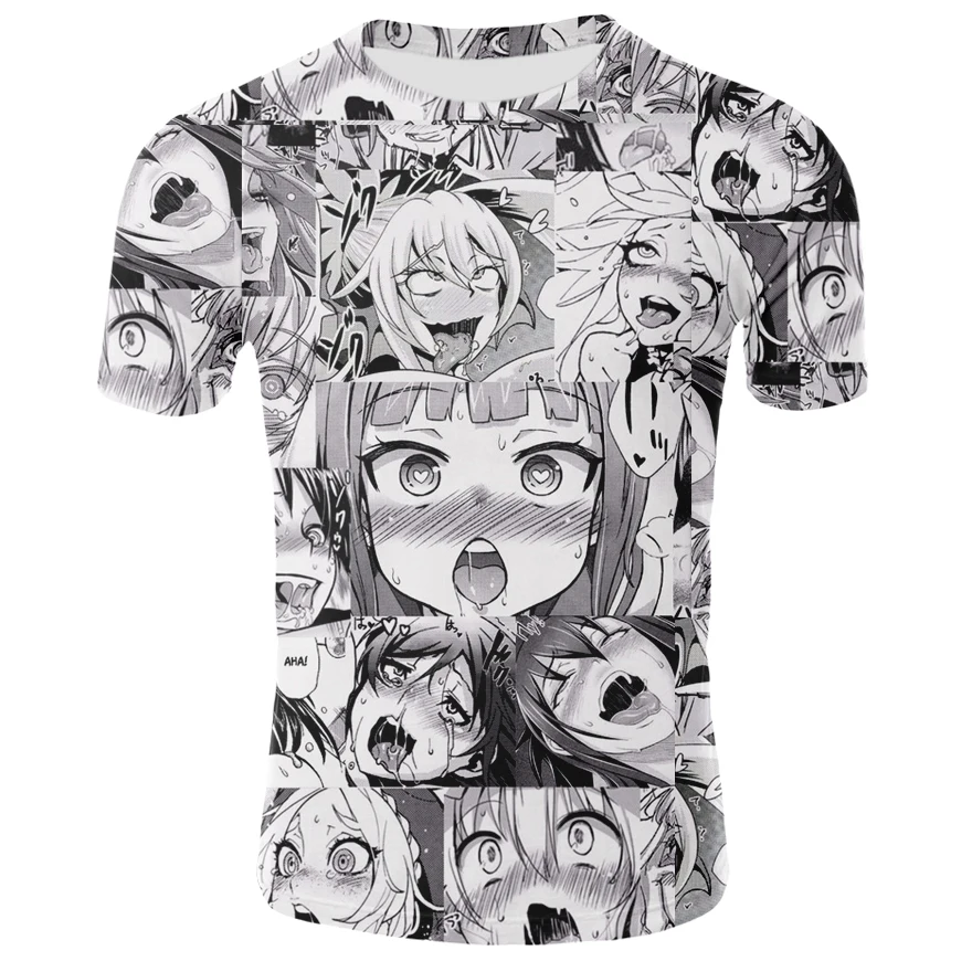 

2019 hot 3D T-shirt men's anime head uniform printed short-sleeved summer tight O-neck casual T-shirt top