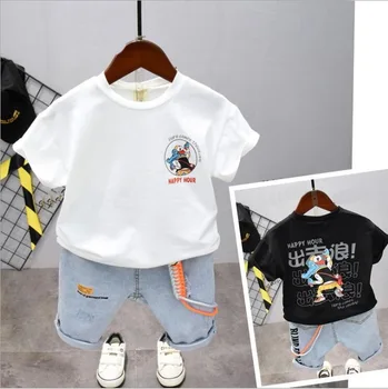 

2020 New Baby boys Sets Toddler Boys Cartoon Tops and Shorts Summer Infant Children Cotton Clothing set Baby Suit 2-7years