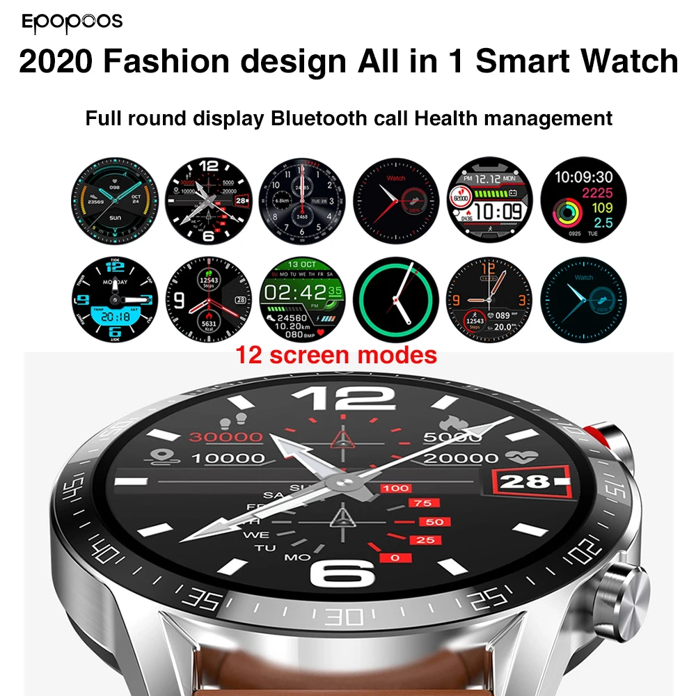 Chamada para Ios Tudo em 1 Relógio Inteligente Smartver Polegada Tela Cheia Freqüência Cardíaca Pressão Arterial Ip68 Bluetooth Android 2020 1.3