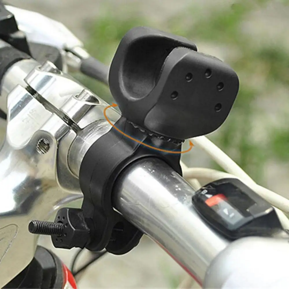 360 Degree Rotation Bicycle Headlight Holder MTB Road Bike Cycling Bike Front Light Mount Bracket Clip Flashlight Rack