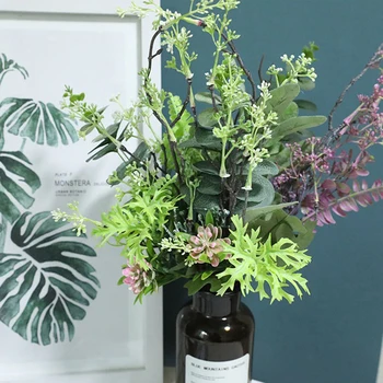 

Simulation Gold Money Branch Artificial Fake Flower Green Plant INS Home Decoration Photography Props Three Colors Optional