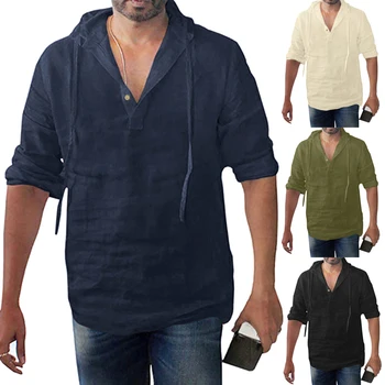 

Mens Summer Shirts Casual Brief Solid Color Long Sleeve Brief Shirt Tops JL