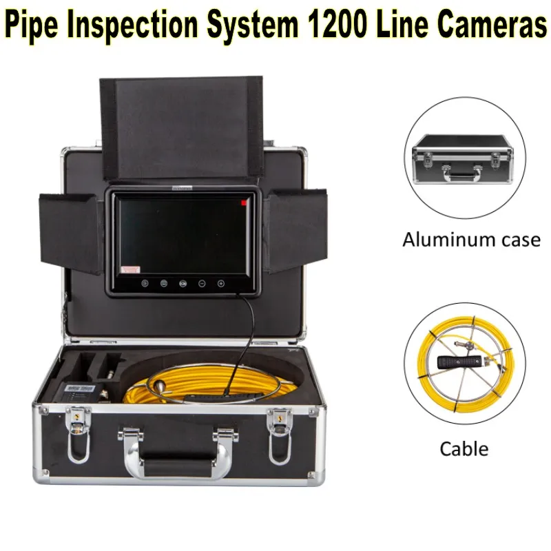 WP70E HD1200TVL двойной объектив трубка дренажная для стока камера для исследования канализации 12 шт. белые огни 8 шт. инфракрасные огни эндоскопа камера DVR Запись