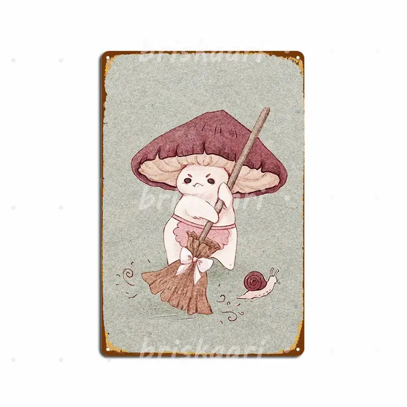 

Angy Mushroom Does Not Like To Clean Metal Signs Wall Painting Décor Club Home Personalized Metal Posters