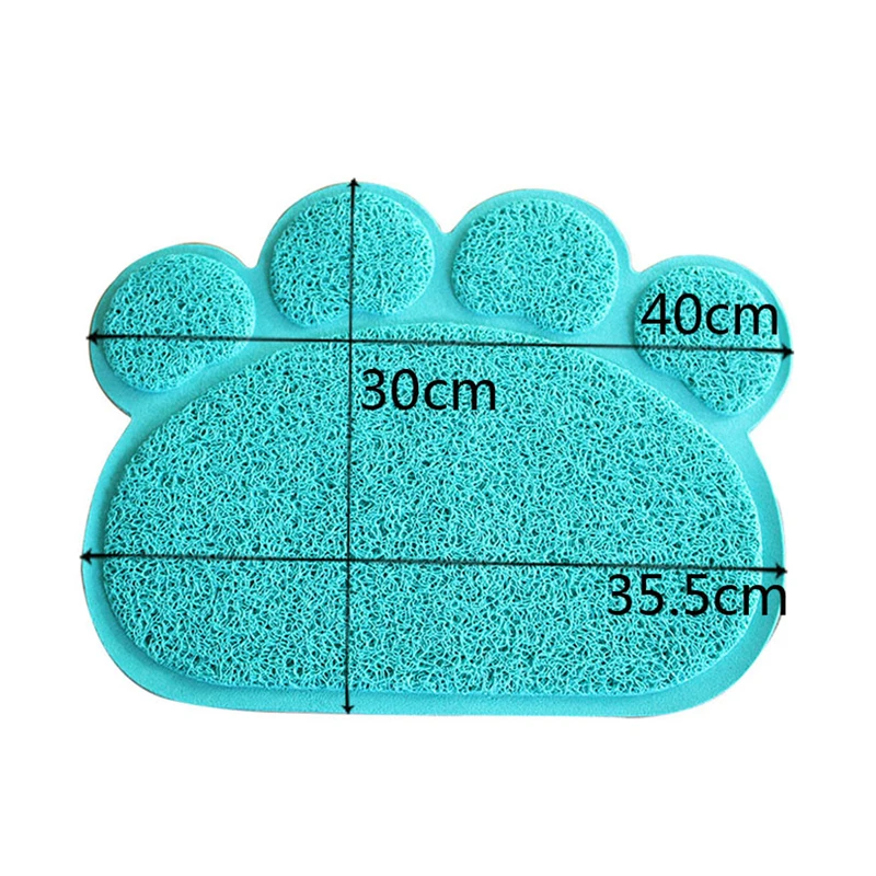 30x40 см ПВХ собака paw форма чашки щенок кошка кормления Мат Pad кровать блюдо чаша