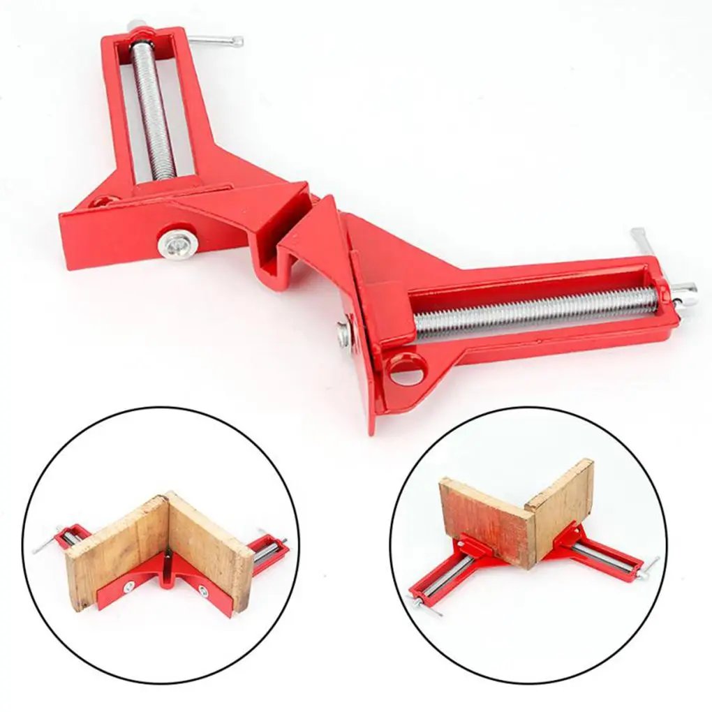 Rugged 90 Degree Right Angle Clamp DIY Corner Clamps Quick Fixed Fish Tank Glass Wood Picture Frame Woodwork Right Angle Tool