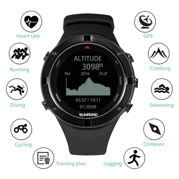 

Outdoor Watch With GPS Heart Rate Triathlon Sports Watch Altimeter Barometer Watch For Outdoor Sport Gym Fitness Equipment