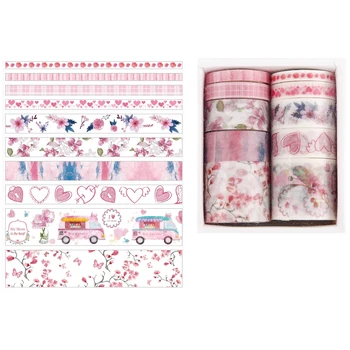

10Pcs/Set Decorative Kawaii Washi Tape Set Japanese Paper Stickers Japanese Stationery Scrapbooking Supply