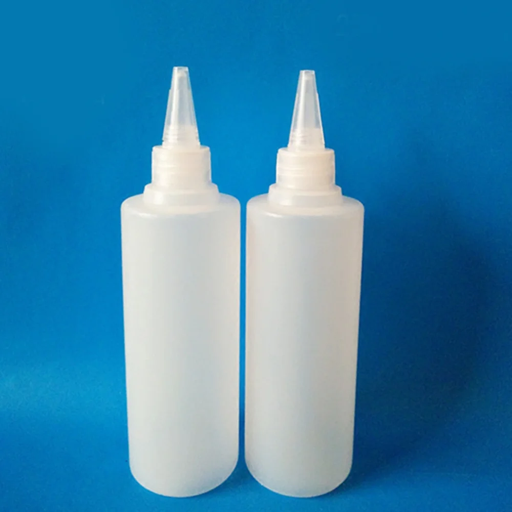 6Pcs 250ml Tip Bottle Applicator Empty Plastic Squeeze Bottles For Clear Liquid Dispenser For Glue Paint high quality needle tip plastic needle bottle glue dispenser clear liquid dropper bottle