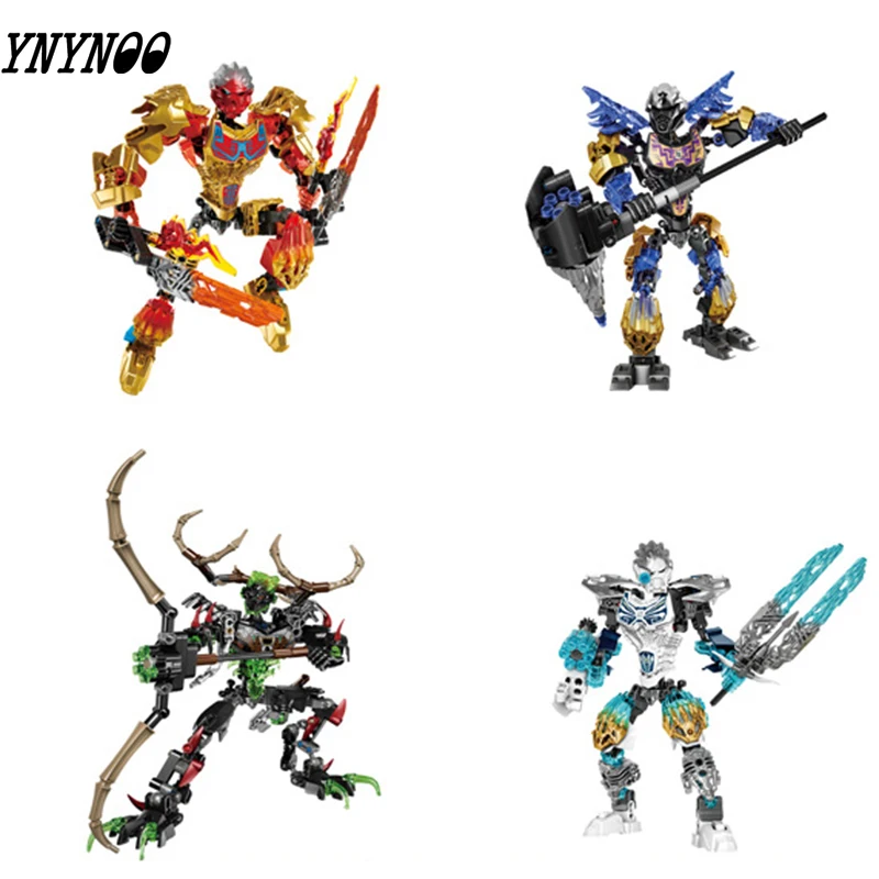 

LEGOING Bevle XSZ 612-3 Biochemical Warrior BionicleMask of Light Bionicle Onua Terak Building Block Compatible With Bela Toys