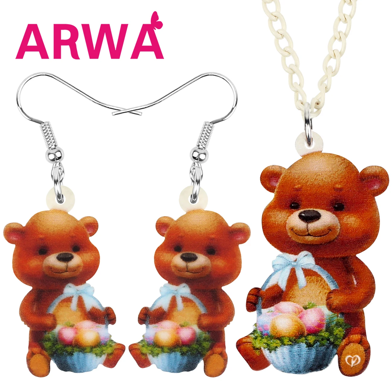 Акриловый мультяшный плюшевый медведь ARWA яркие наборы милая игрушка корзина
