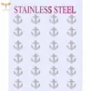 12 Pairs Lot Wholesale Earrings Anchor Stud Earrings Set Ear Lobe Piercing Ring Stainless Steel Jewelry Men Women Accessories 1