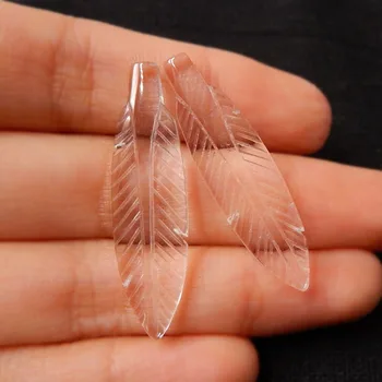 

Sales 1Pairs Natural Stone White Qua Earring Bead 35x9x3mm 3.6g Fashion Jewelry Women Earrings Accessories