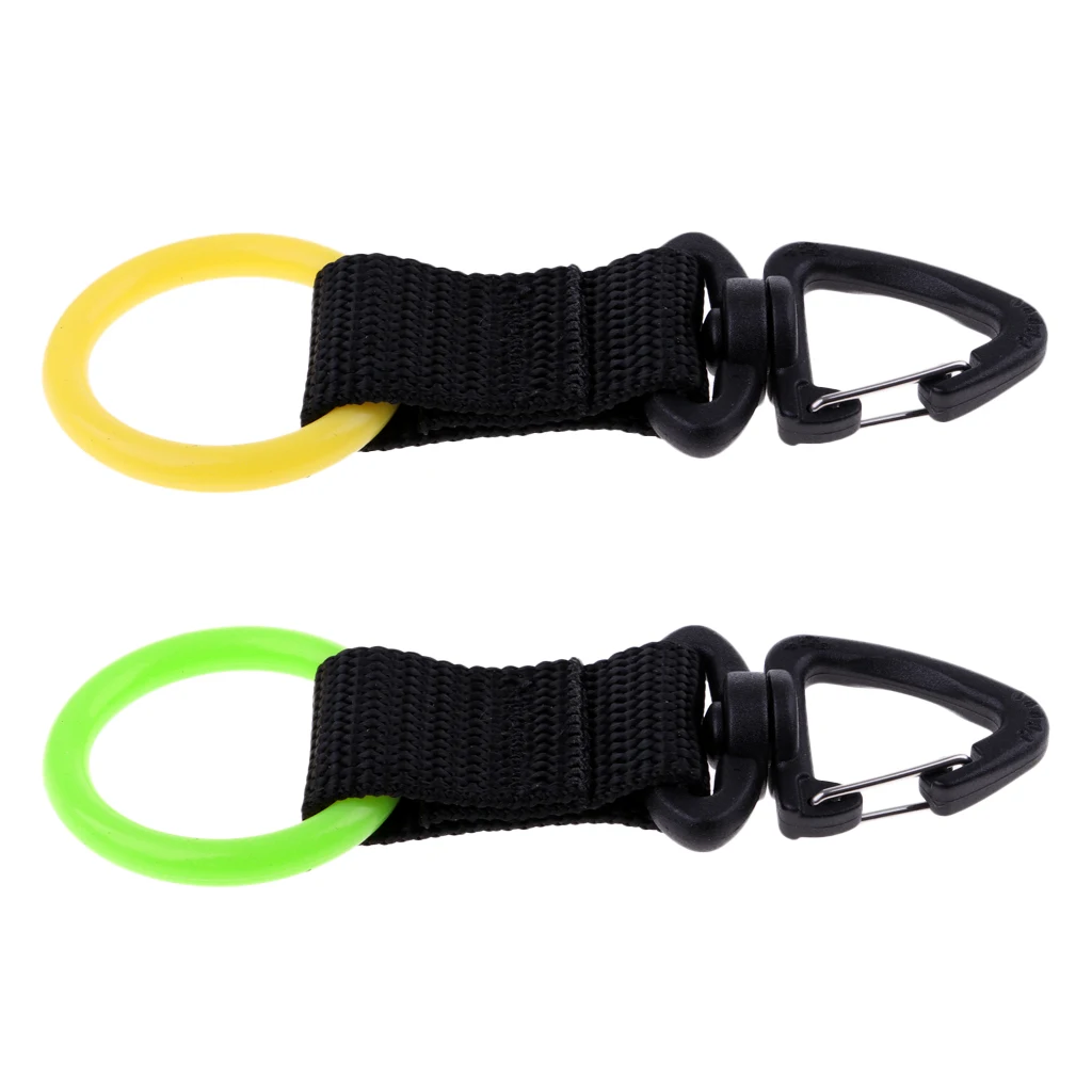 Pack 2 Elastic Silicone Mouthpiece Holder Regulator Webbing Retainer Keeper Stopper& Snap Clip For Scuba Diving Snorkeling