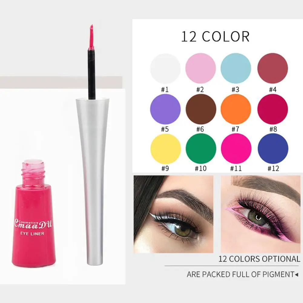 1pc Makeup Colorful Liquid Eyeliner Waterproof Makeup Liquid Eye Liner Neon Blue Green Yellow Green White Matte Liquid Eyeliner 1pc Makeup Colorful Liquid Eyeliner Waterproof Makeup Liquid Eye Liner Neon Blue Green Yellow Green White Matte Liquid Eyeliner