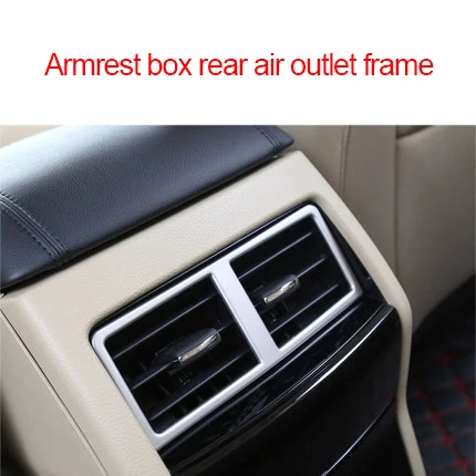 

For Ford Edge 2015-2018 ABS chrome Armrest box rear air outlet frame 1pc