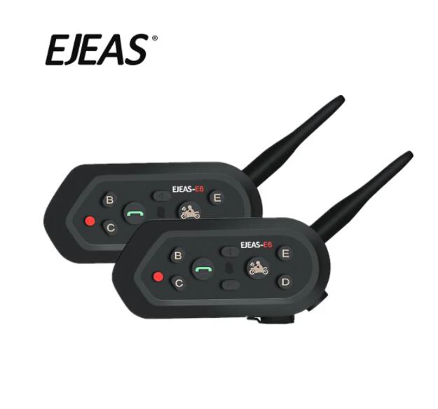 EJEAS E6 Intercomunicador Moto VOX Bluetooth домофон шлем гарнитура мотоцикл Auriculares GPS MP3 для 2