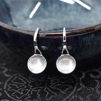 

Joanlyn Earring Settings for 8mm-10mm Round Beads or Pearls White Gold Plated 925 Silver Earring Blank Earring Base EH08