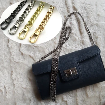 

100cm/110cm/120cm Metal Purse Chain Strap Handle Replacement Chain Handbag Shoulder Bag Chain Accessories Gold/Silver/Black