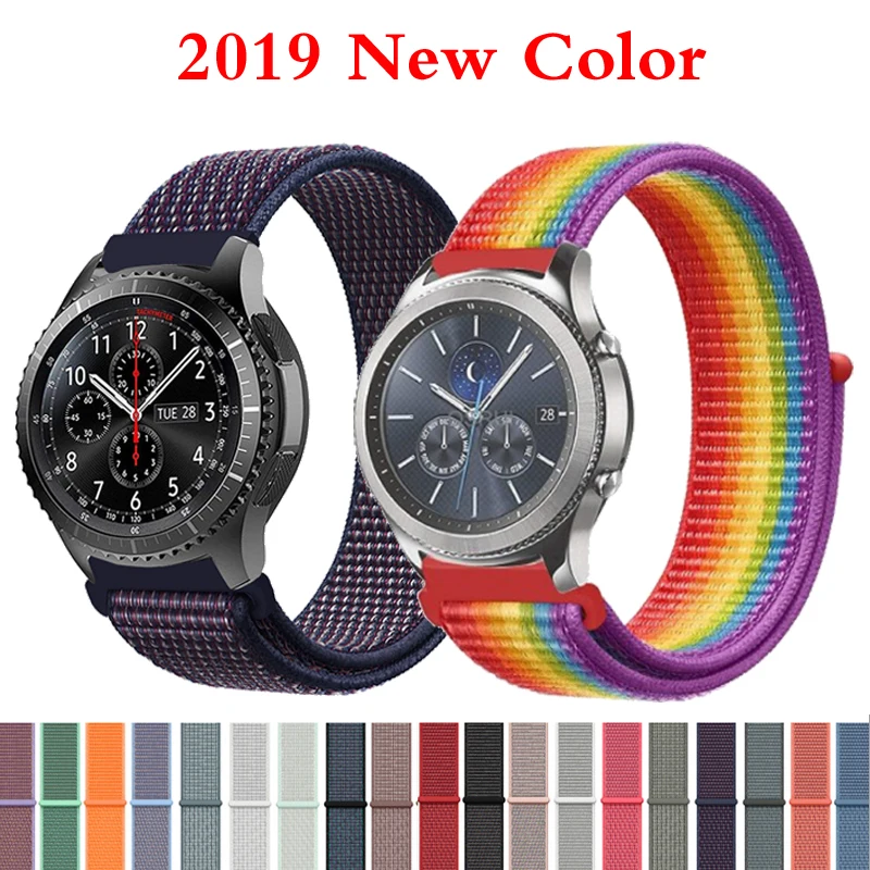 Ремешок gear s3 для samsung galaxy watch 46 мм 42 мм 22 мм ремешок для часов gear 20 ММ Спортивный нейлон amazfit gtr huawei ремешок для часов