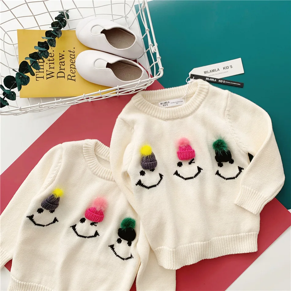 Tonytaobaby осень Зимняя одежда Детская Одежда для девочек хлопковый свитер Свитер для девочек детские свитера