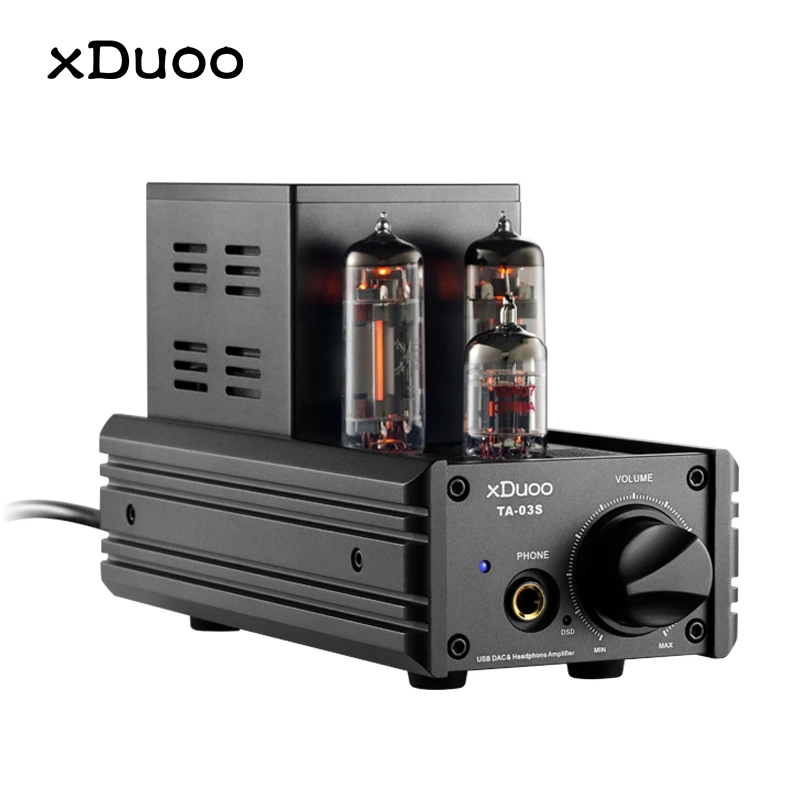 XDuoo TA-03S DAC HIFI усилитель для наушников с вакуумной трубкой USB профессиональный усилитель XMOSU8 CS4398x2 300 мВт 12AU7 электронная трубка