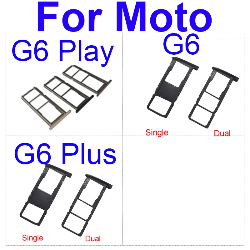 Гнездо для одной/двух Sim-карт Motorola Moto G6 / Plus + XT1926 Play Micro SD слот Sim-карты адаптер