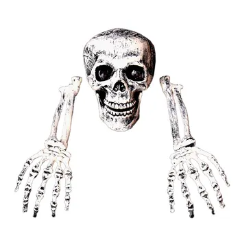 

Halloween Decoration Skull Head Arm Bone Simulation Skull Prop Bar Secret Room Horror Skull Ornaments Home Decoration