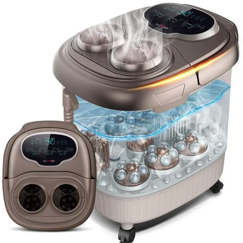 

Foot Massage Tub Fully Automatic Washing Footbath Electric Heating Thermostat Bubble Foot Advanced Home Pedicure Machine Barrel
