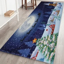 Сказочный Ультра мягкий коралловый флис Рождественский коврик нескользящий моющийся напольный коврик для дома украшение