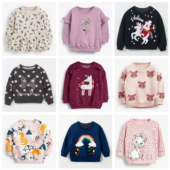 

New 2020 Tops Quality 100% Cotton Sweaters Baby Girl Clothes Long Sleeve Children Clothing Kids Sweatershirts Bebe Girls Blouses