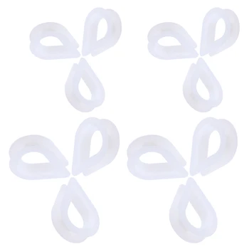 

Total 12 Pcs, Braided Nylon Anchor Rope/Line with Thimble, Boat Rode 3/8inch, 1/2inch