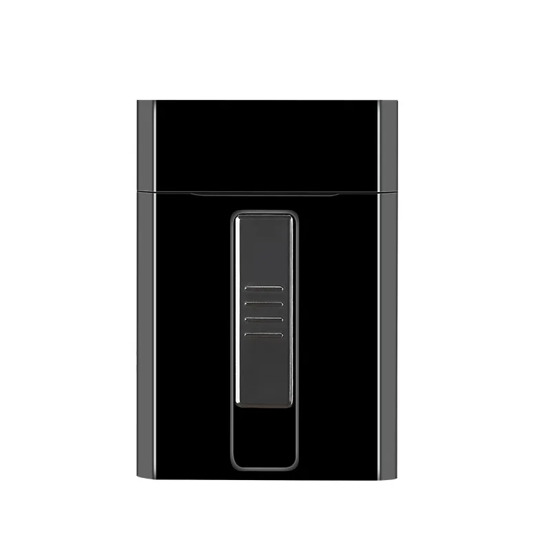 1 шт. металлический чехол для сигарет с электрической зажигалкой USB Перезаряжаемый для 20 шт сигарет King size водонепроницаемый DH-9009