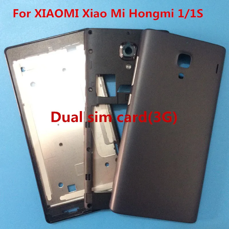 

Gift+For redmi 1S Front frame+Middle bezel+Back Rear Cover Battery Door Housing Case Repair Parts